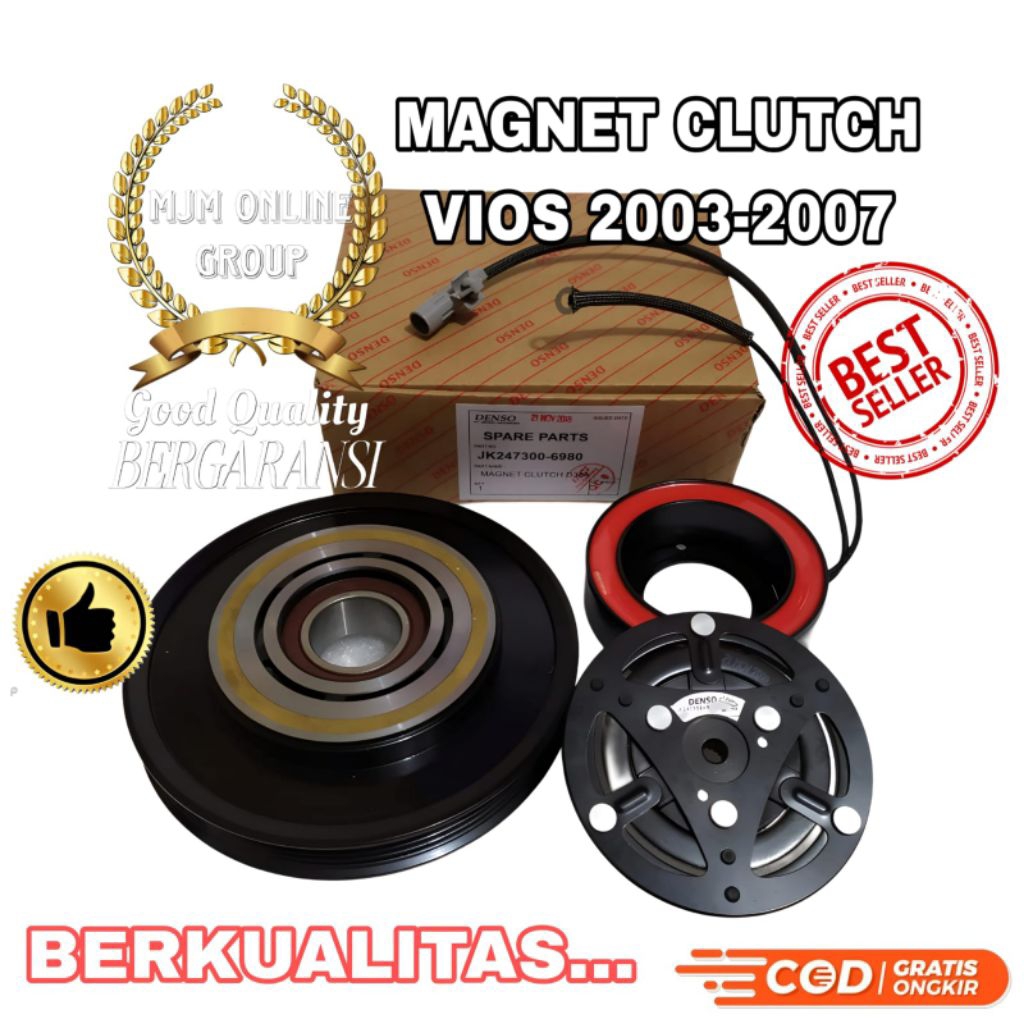Magnet clutch puli kompresor ac Vios gen 1 2003-2007 Bergaransi