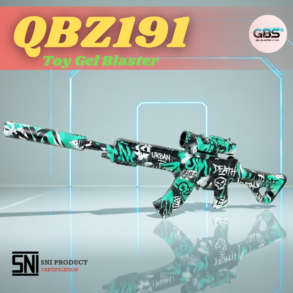 GBS QBZ Mainan Tembak Anak SNI Bahan ABS Dual Mode Watergel Jelly