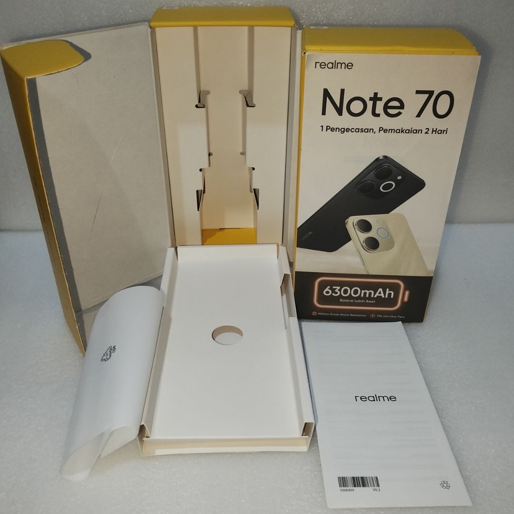 DUS BOK KOTAK HP REALME NOT 70 ORI COPOTAN