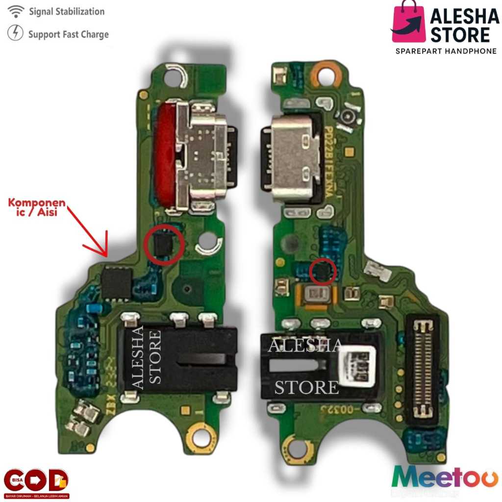 Flexibel Charger + ic FOR VIVO Y36 5G / Y78 5G / Y27 5G 2023 / Y35 PLUS 5G ORIGINAL 1:1 + MIC + CON 