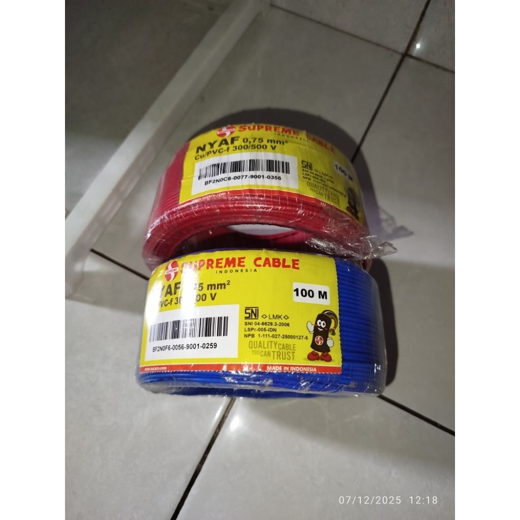 PAKET - SUPREME CABLE NYAF 1 x 0,75mm/RED&BLUE