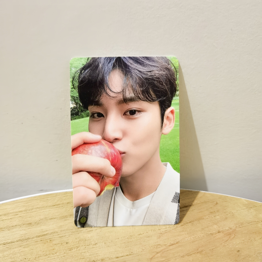 official photocard mingyu seventeen social club da capo mingyu apel social club mingyu cium mam apel