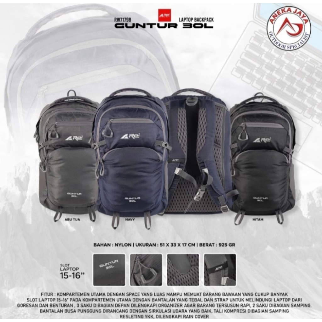 TAS RANSEL REI GUNTUR 30L