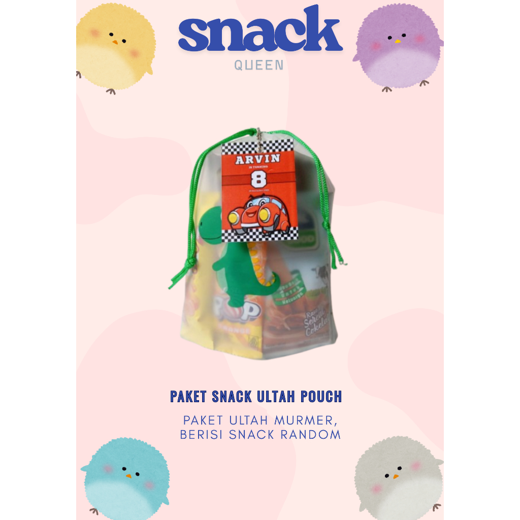 BINGKISAN ULANG TAHUN / SNACK ULANG TAHUN/MODEL POUCH
