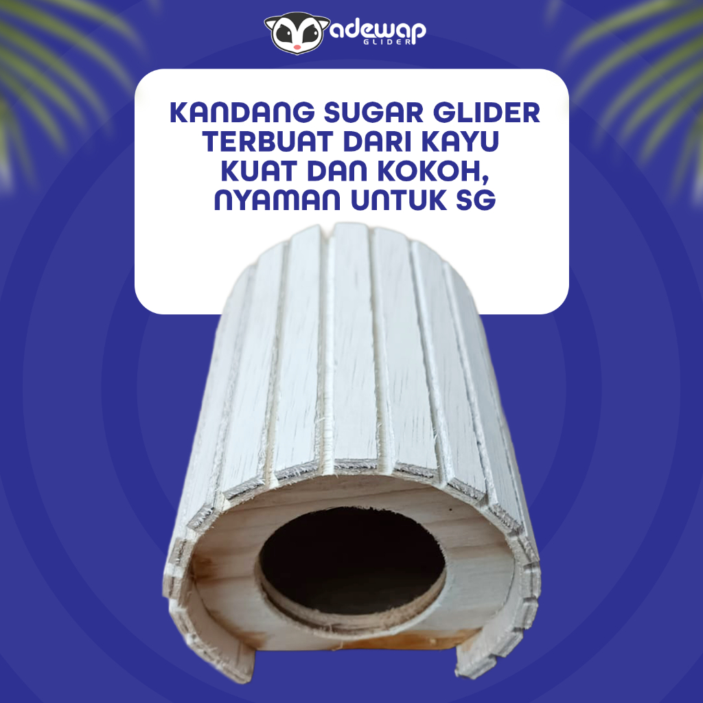 ADEWAP GLIDER Mini House Rumah Sugar Glider  Bentuk Oval Tempat Bersembunyi Bermain Sugar Glider Hamster