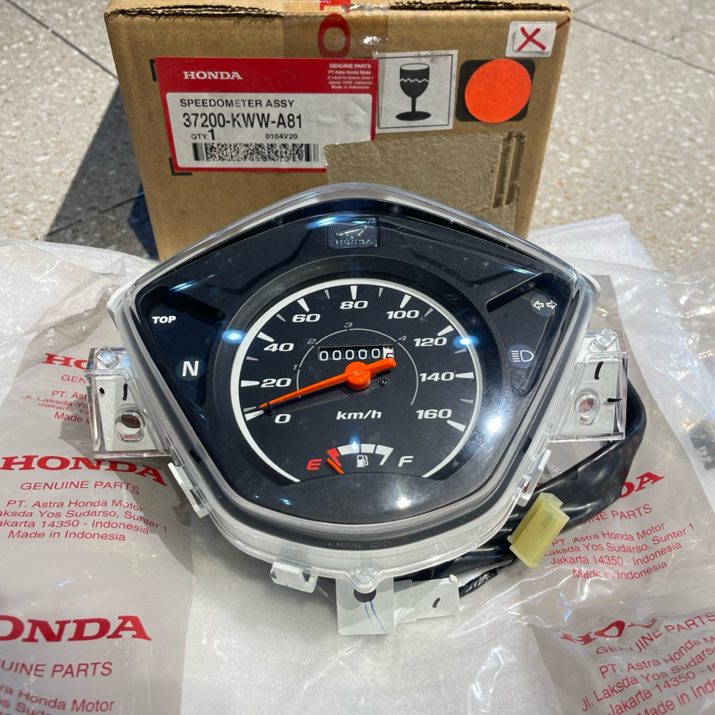 SPEEDOMETER KILOMETER ASSY REVO FIT 110 ORIGINAL AHM 37200 KWW A80