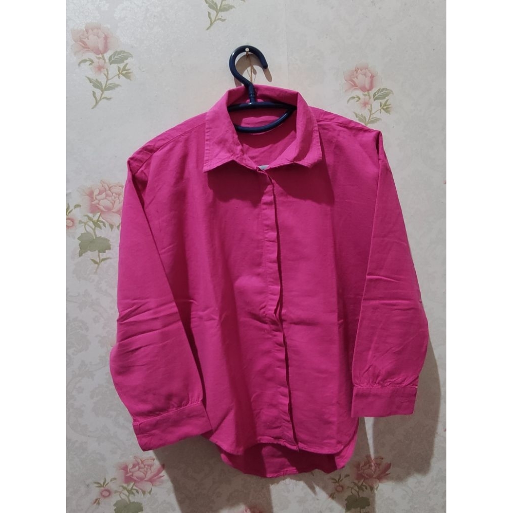 preloved kemeja fushia