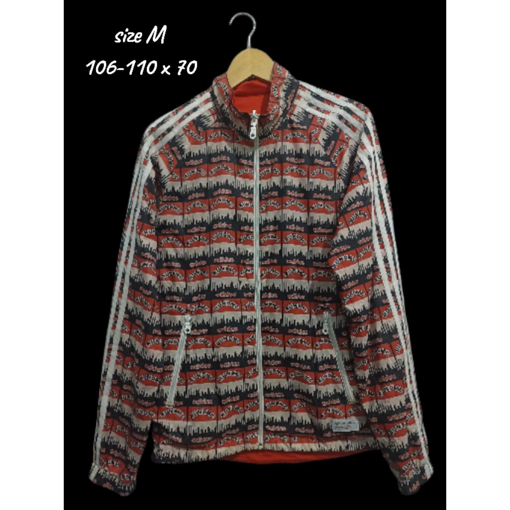 preloved jaket tracktop adidas x run dmc reversible merah size M