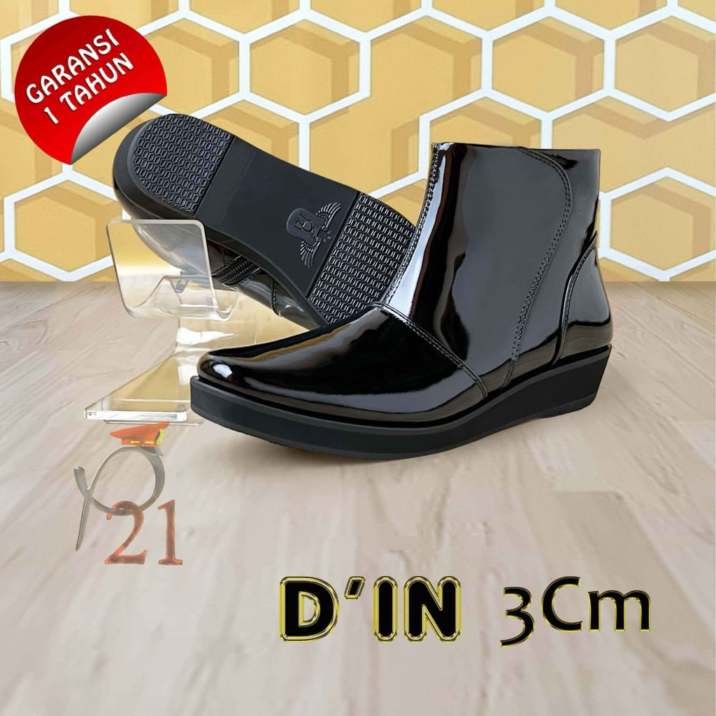 Sepatu P21- Sepatu Pdl Lantas Polwan D’In kilap/ Sepatu Polwan/ Sepatu boots wanita
