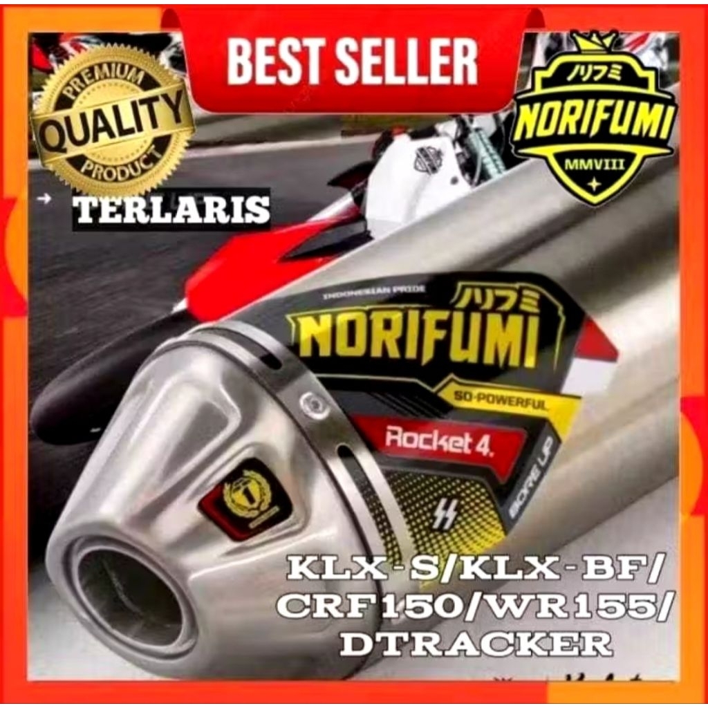 Knalpot Racing Trail CRF KLX WR155 Custom Premium PNP Suara Gahar