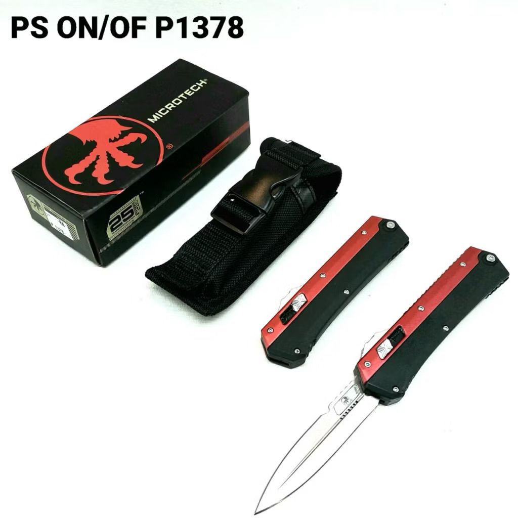 Pisau Survival Automatic Microtech hunter Solid / Survival kit / Pisau Survival bisa cod
