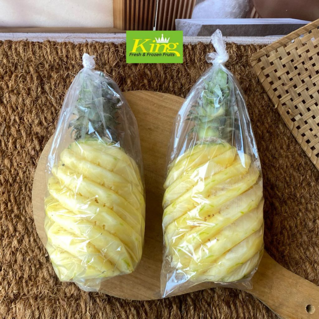 Nanas kupas, nanas kupas ukuran besar, nanas kupas segar