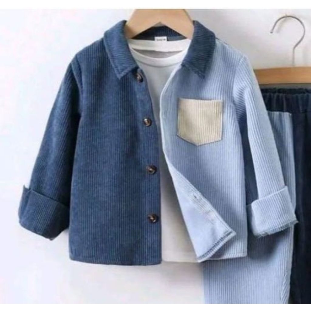 kemeja anak Corduroy Korean style