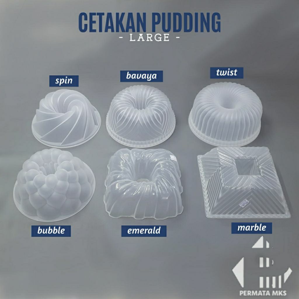 Cetakan Pudding Besar Premium / Loyang bolu kue kukus jelly agar plastik