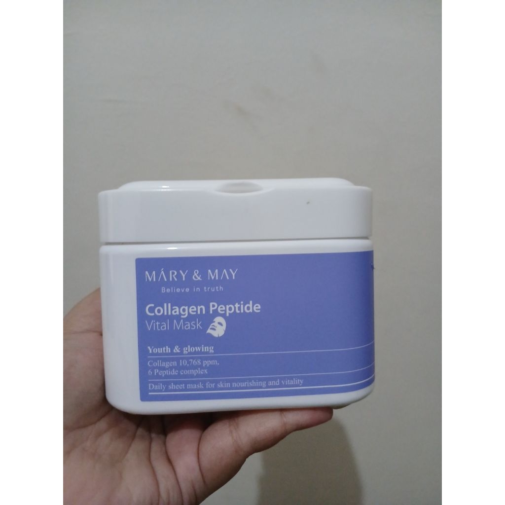 Mary & May Colagen Peptide Vital Mask - 30 sheet mask