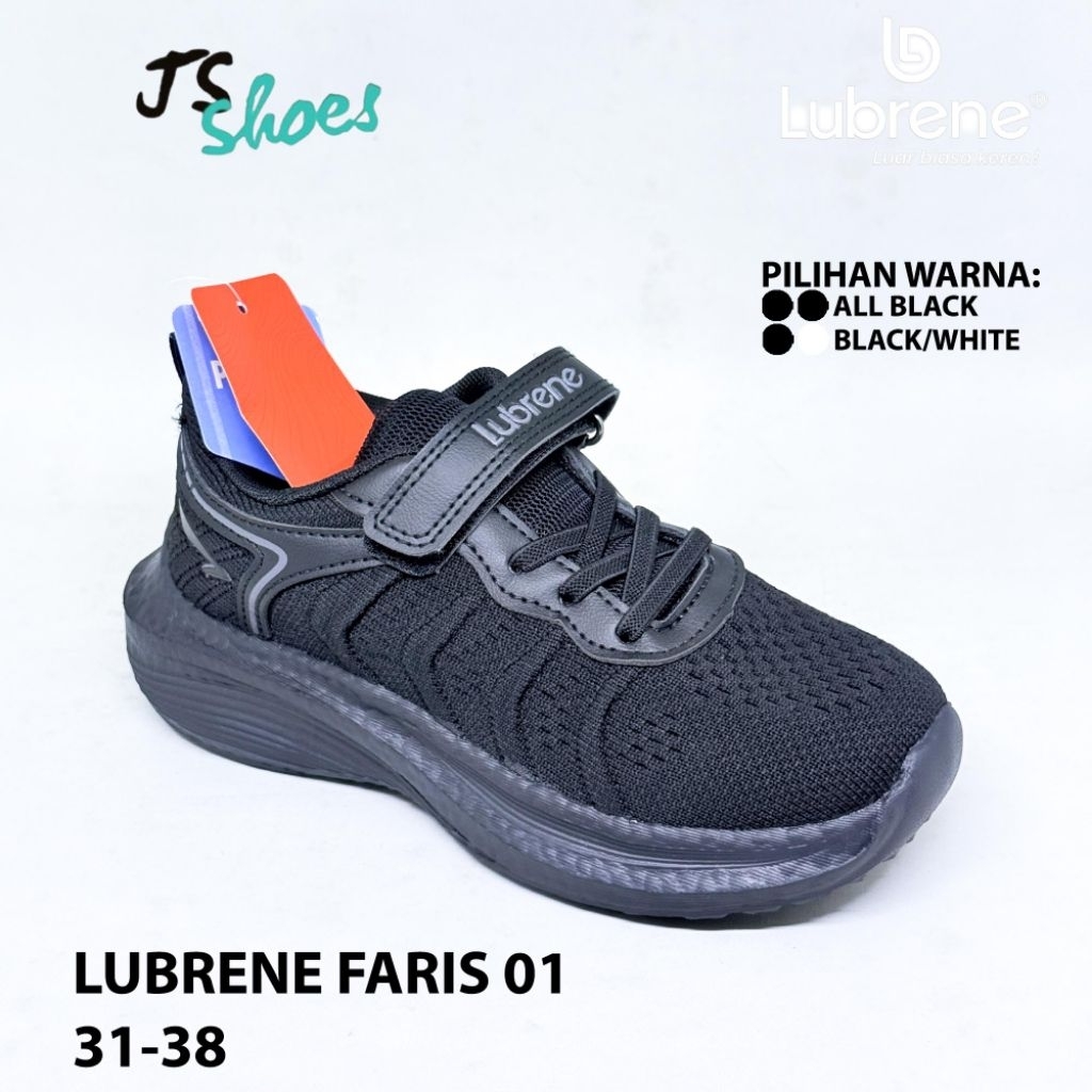 LUBRENE FARIS 01 - SEPATU SEKOLAH TALI ANAK MERK LUBRENE ORIGINAL