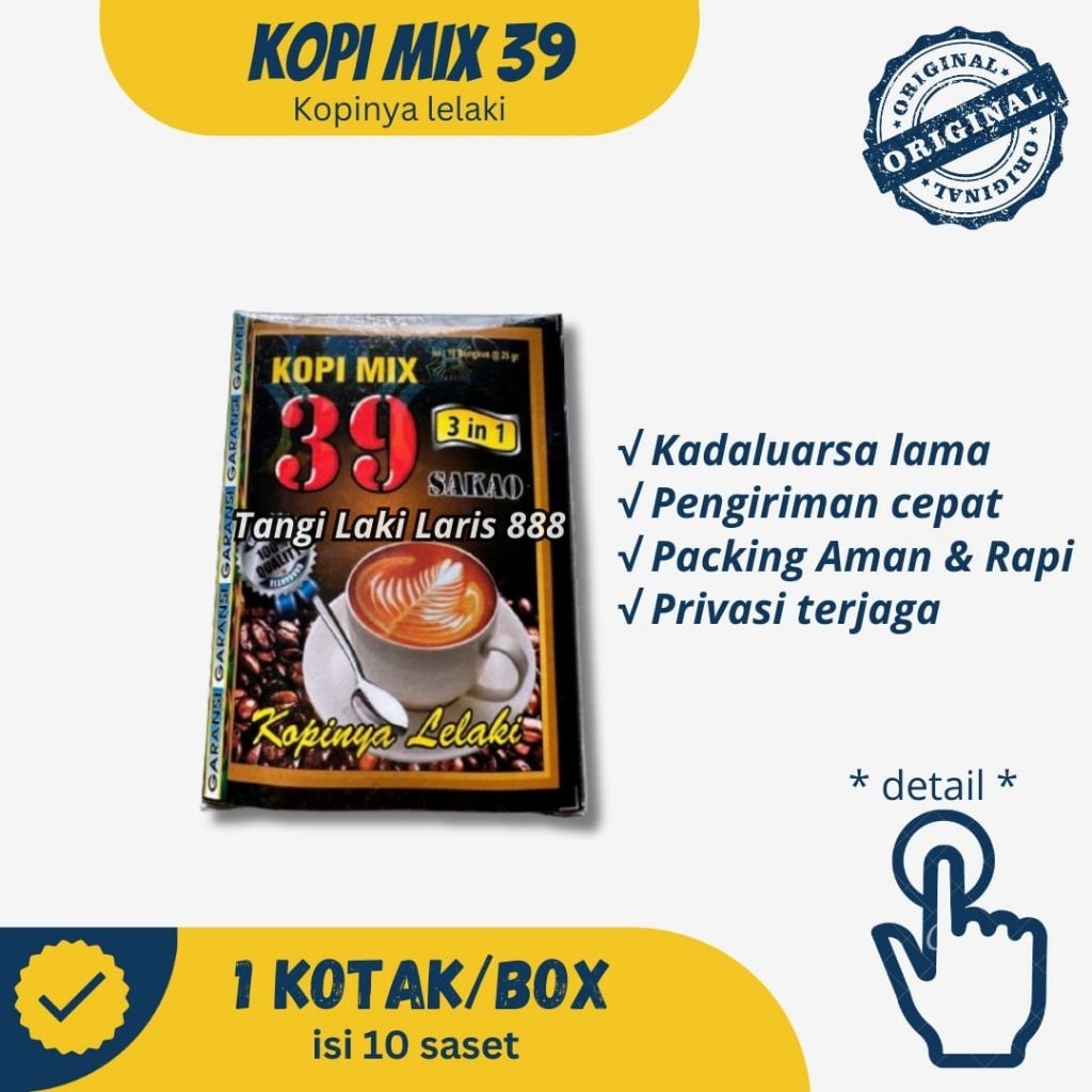 Kopi Herbal – KOPI MIX 39 Jaga Daya Tahan | 1 kotak isi 10 sachet