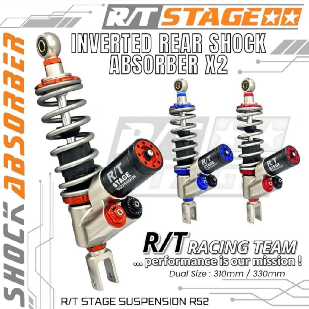 SHOCK SHOCKBREAKER TABUNG BAWAH X2 ORIGINAL RT STAGE 310MM 330MM BEAT MIO SCOOPY VARIO 110 VARIO 125