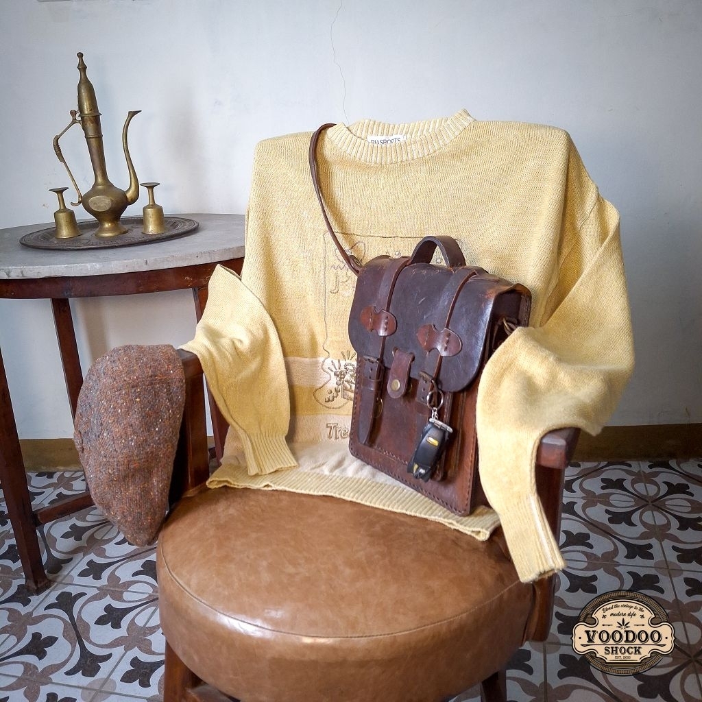 VOODOO - 479 - Vintage Yosemite Sam Looney Tunes Character Graphic Embroidery Pattern Knit Crewneck 