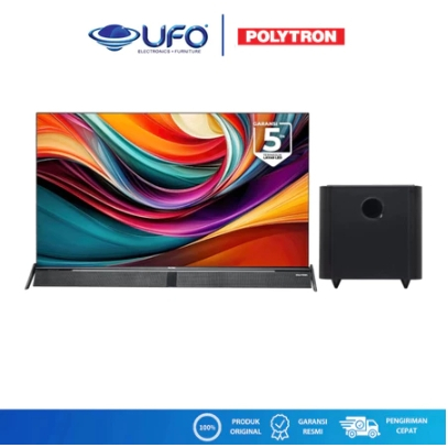 Polytron LED 50 Inch Smart Cinemax Soundbar Gooogle TV 4K UHD PLD50BUG5058