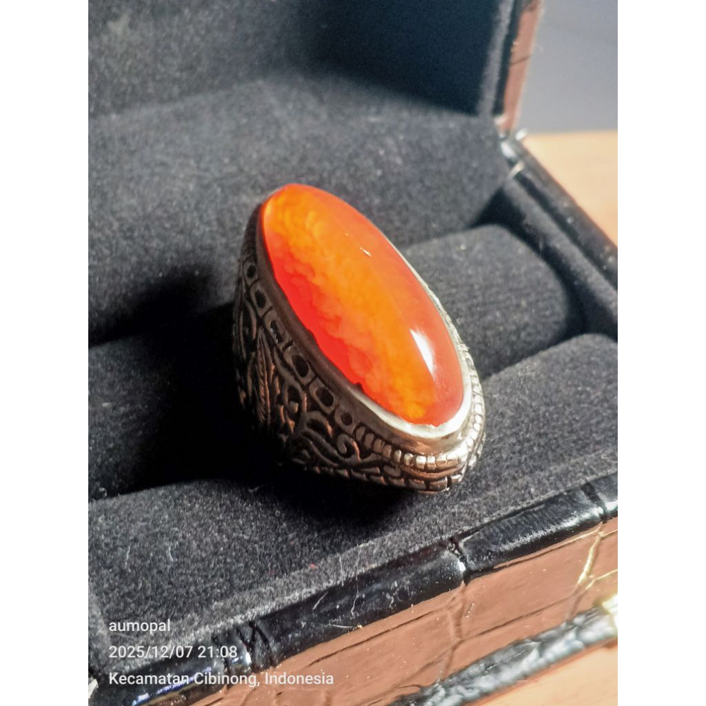 ‎Cincin pandan merah Ring 7.5 – 29.4 × 11.1 × 6.8 mm | Perhiasan Premium Sale 12.12