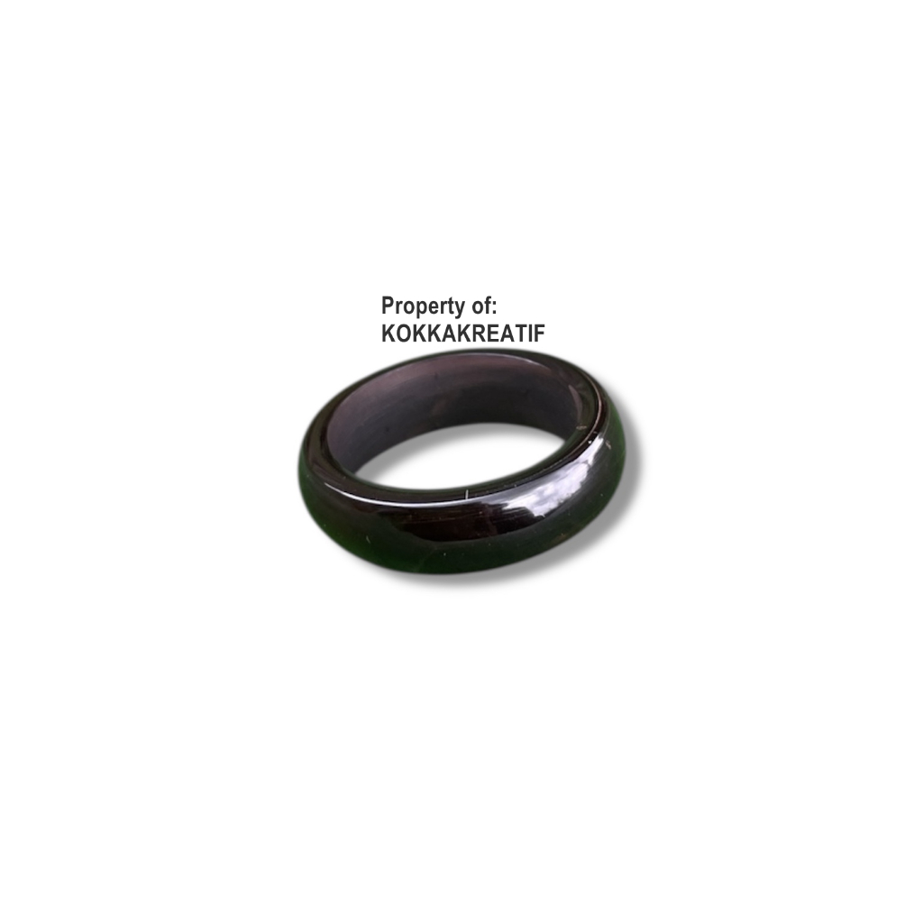 Cincin Kokka Asli Polos Size Lengkap 5-11 - Cincin Kayu Kaukah Original Pria Wanita Coklat Hitam