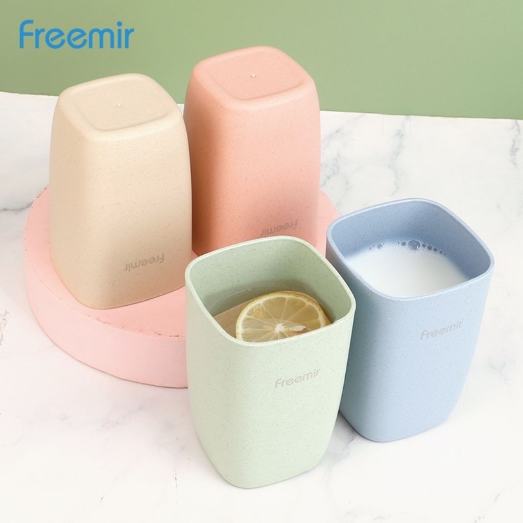 tersedia freemir gelas set 5pcs warna cantik siapkirim
