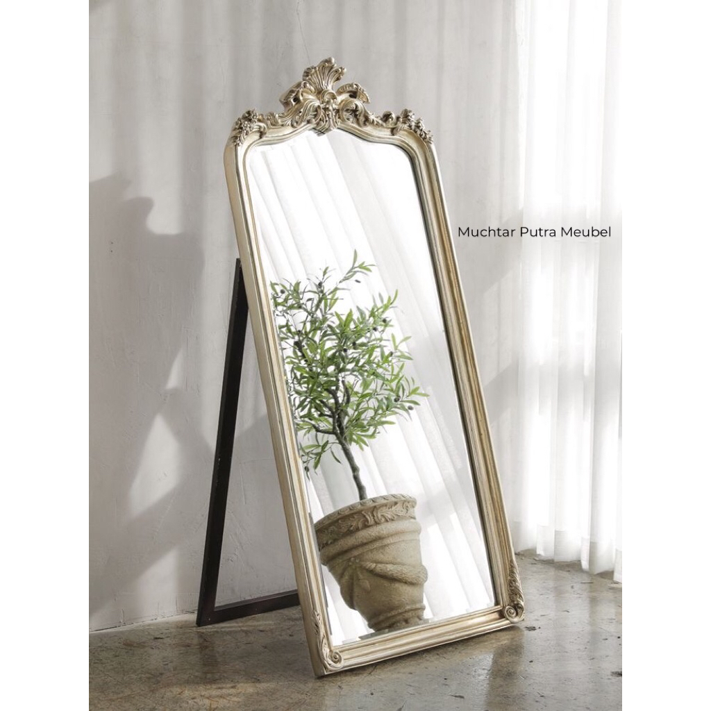 standing mirror / standing mirror ukir / standing mirror vintage / mirror body / cermin badan / cerm