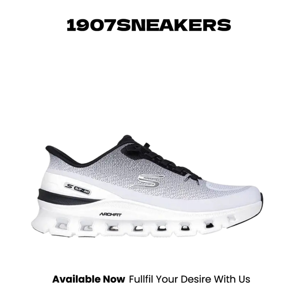 Sepatu Training Pria Skechers Arch Fit Glide-Step Pro - White SKE233110WBK