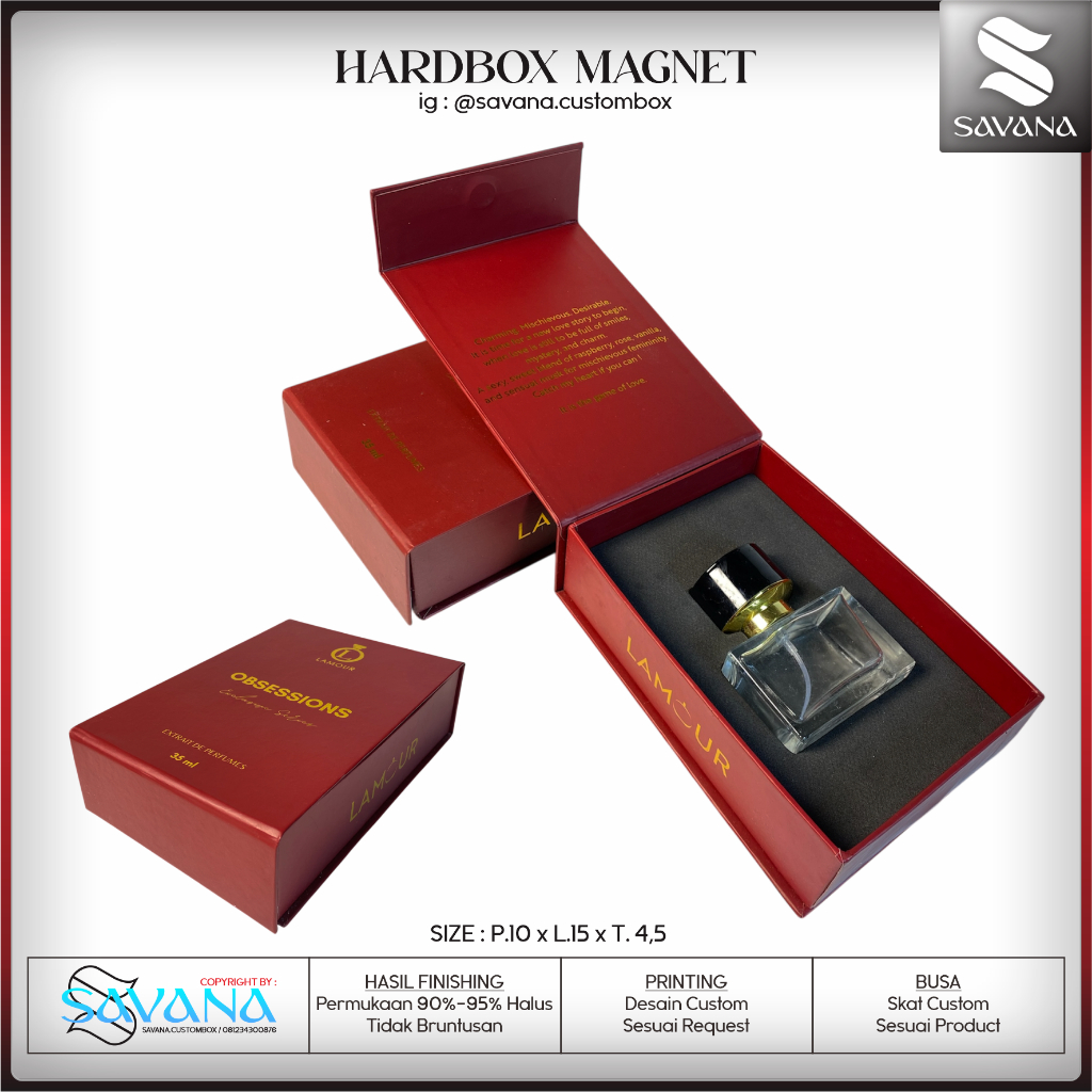 Hardbox Parfum 30-50ml MAGNET - Custombox Parfum - Kemasan Parfum - Packaging Parfum - Premium Box 1