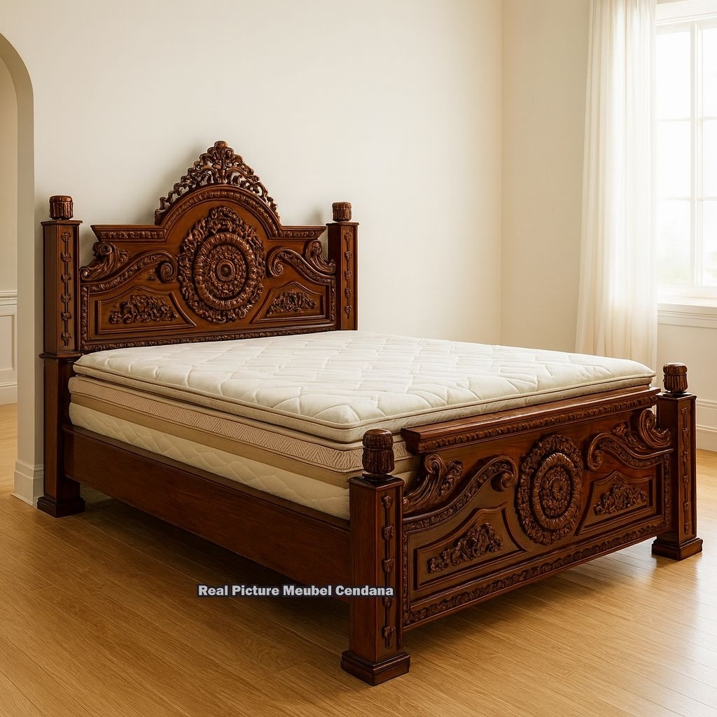 Tempat Tidur Klasik Kayu Jati Dipan Jati Dipan Gong Kayu Jati Dipan Tidur Mewah Klasik Asli Kayu Jat