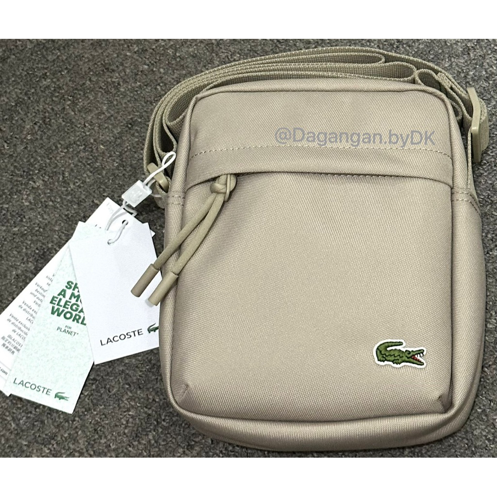 Tas Lacoste Sling Bag Original 100% Cream Beige (Limited)