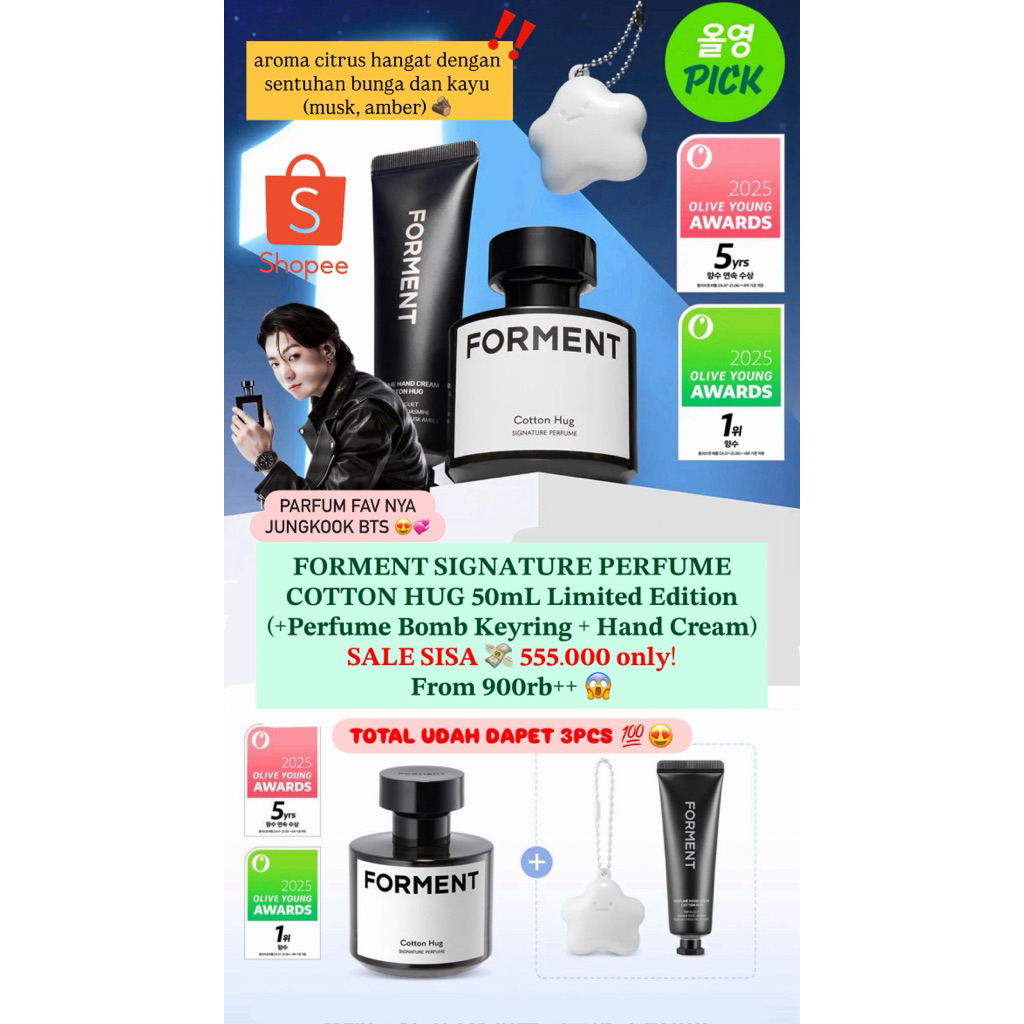 FORMENT PERFUME COTTON HUG 50mL + FREE GIFT