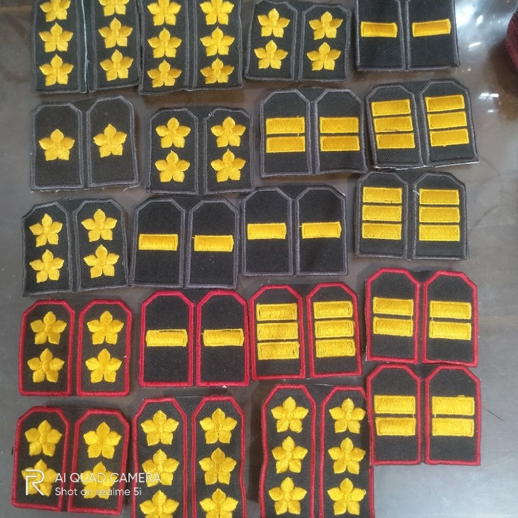 PANGKAT PDL POLRI PERWIRA BRIMOB BORDIR DASAR COKLAT