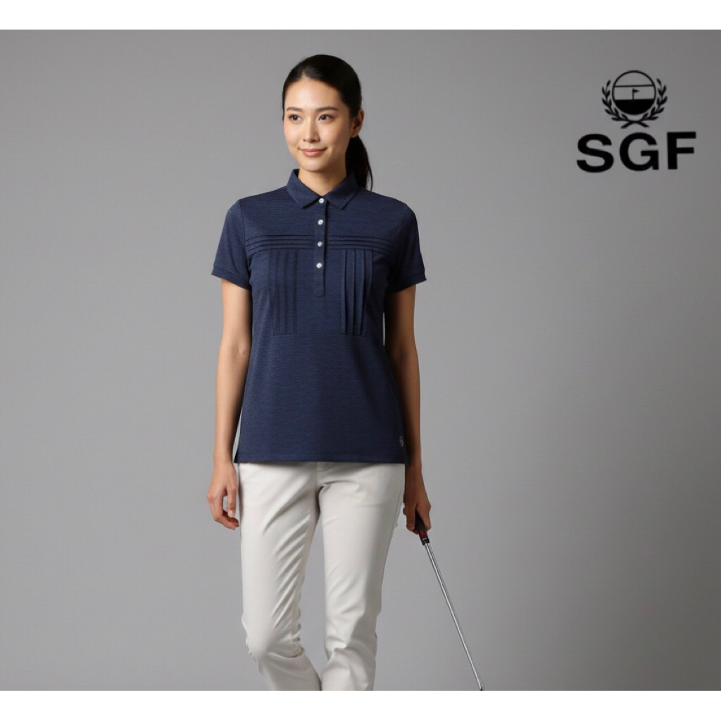 Kaos Polo Wanita SGF SUPERIOR  LD 86  Grey Like new Original Second