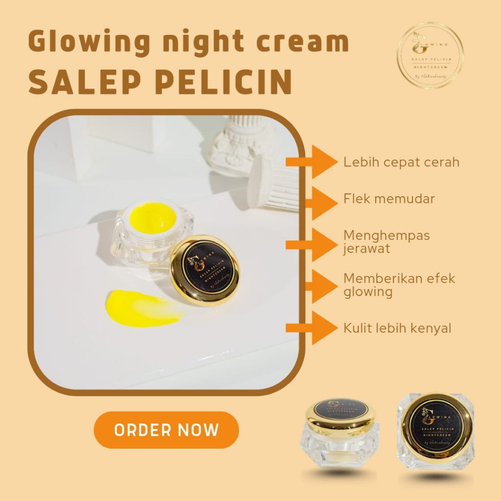 SALEP PELICIN SHALISABEAUTY GLOWING/SALEP PELICIN NIGHT CREAM GLOWING