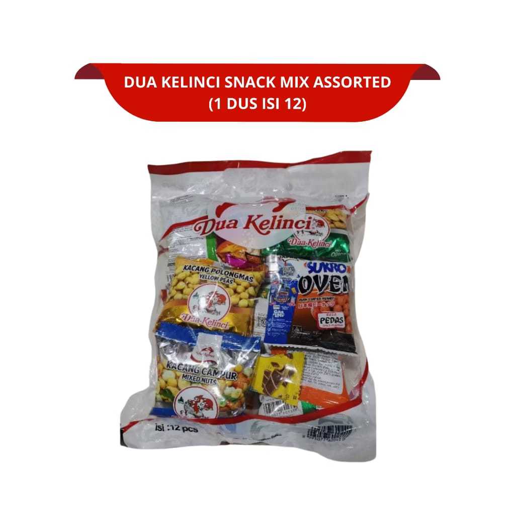 [1 DUS ISI 12] DUA KELINCI SNACK MIX ASSORTED GIFT PACK ISI 12 MACAM SNACK