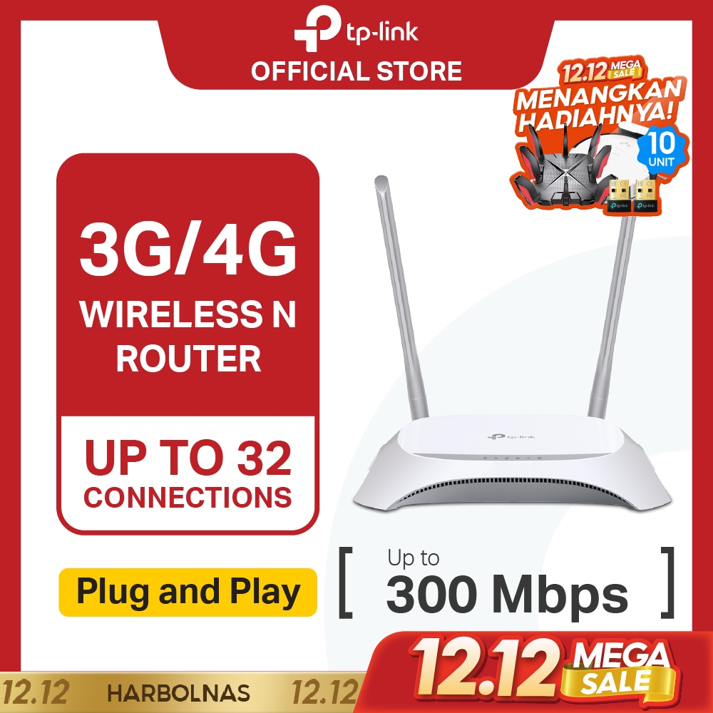 TP-Link TL-MR3420 | 3G 4G Modem | 300Mbps | Wireless N Router | LTE Router | Bandwidth Control