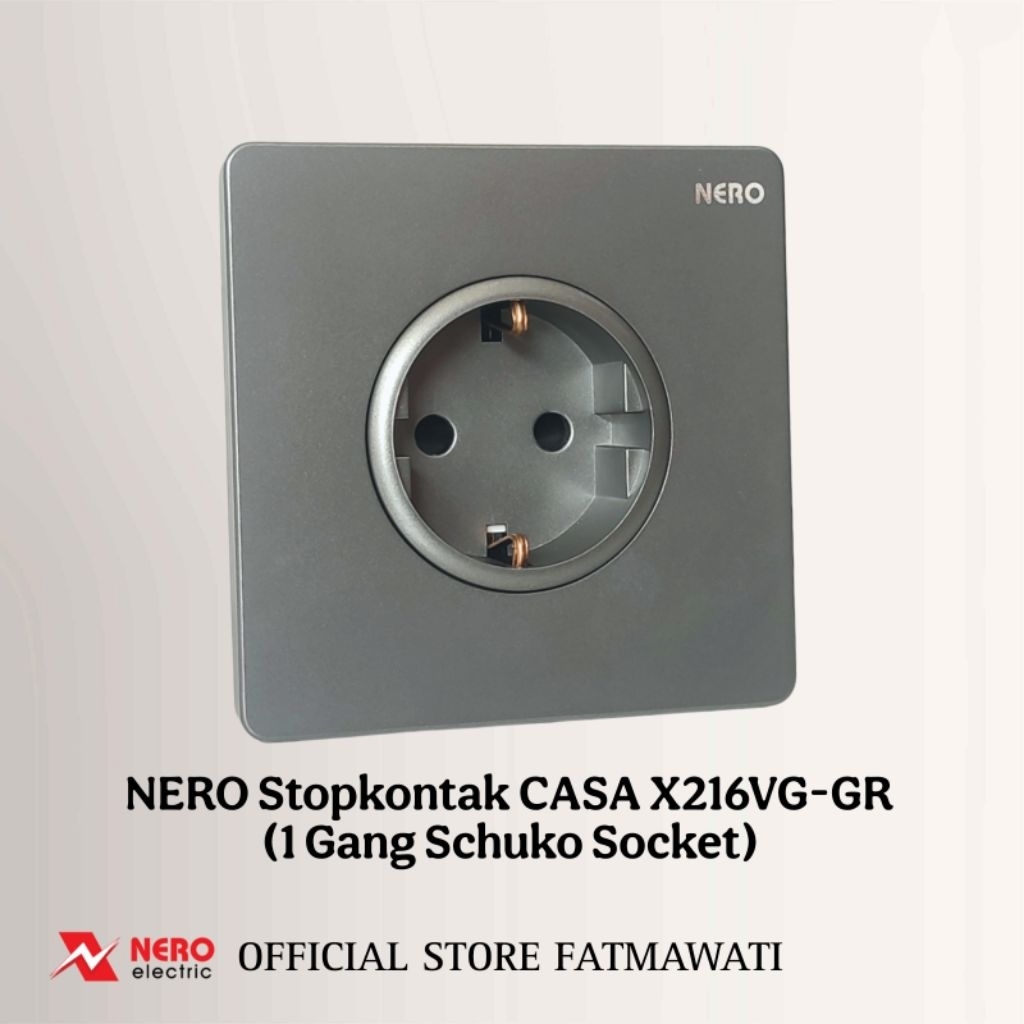 NERO Stopkontak CASA X216VG-GREY