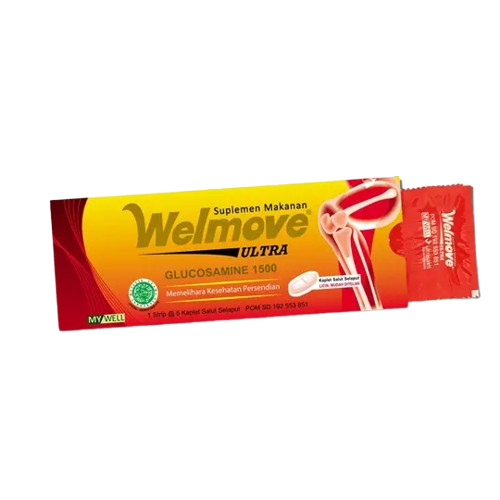 Welmove Ultra Glucosamine 1500mg 5 Kaplet Original Untuk Kesehatan Persendian