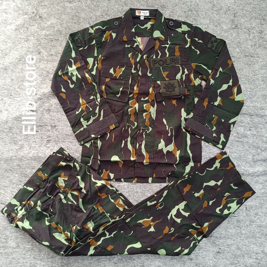 Seragam PDL Tactical Loreng Jatah Brimob / Seragam PDL Tactical Loreng Brimob