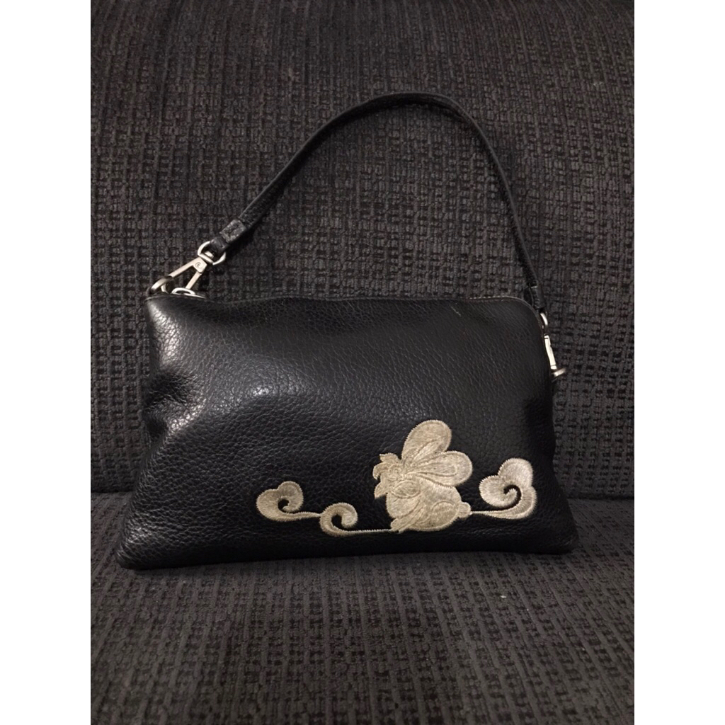 preloved bampo hand bag kulit asli