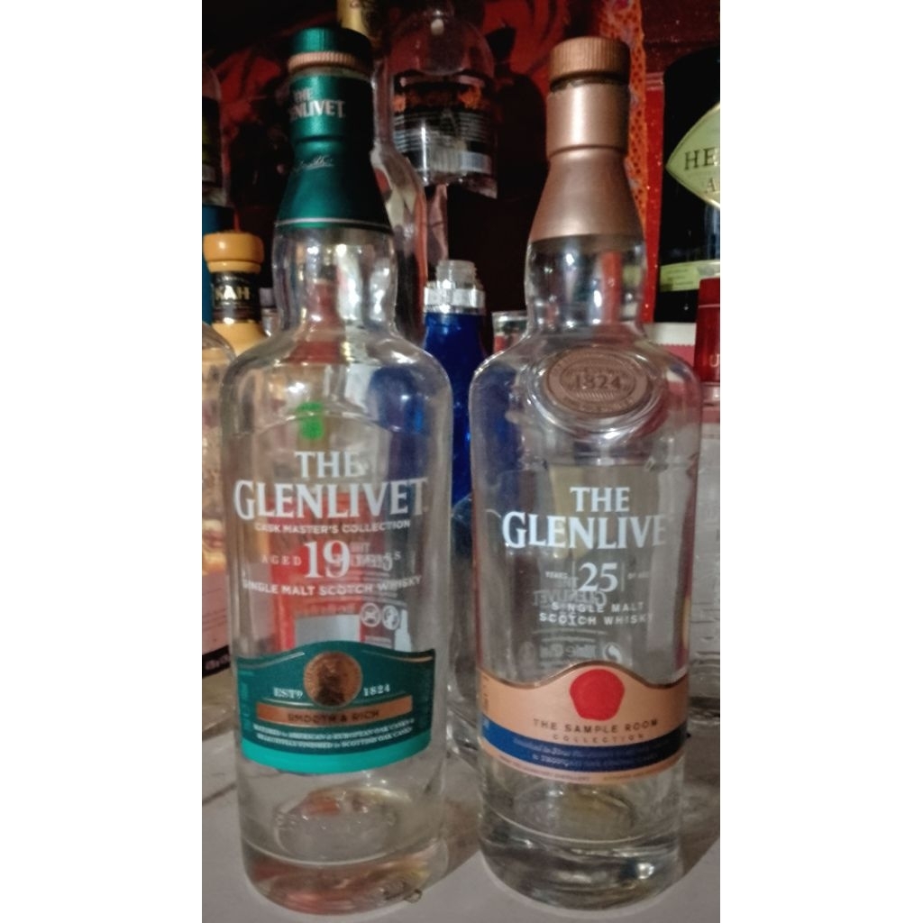 botol bekas minuman import glen  hiasan