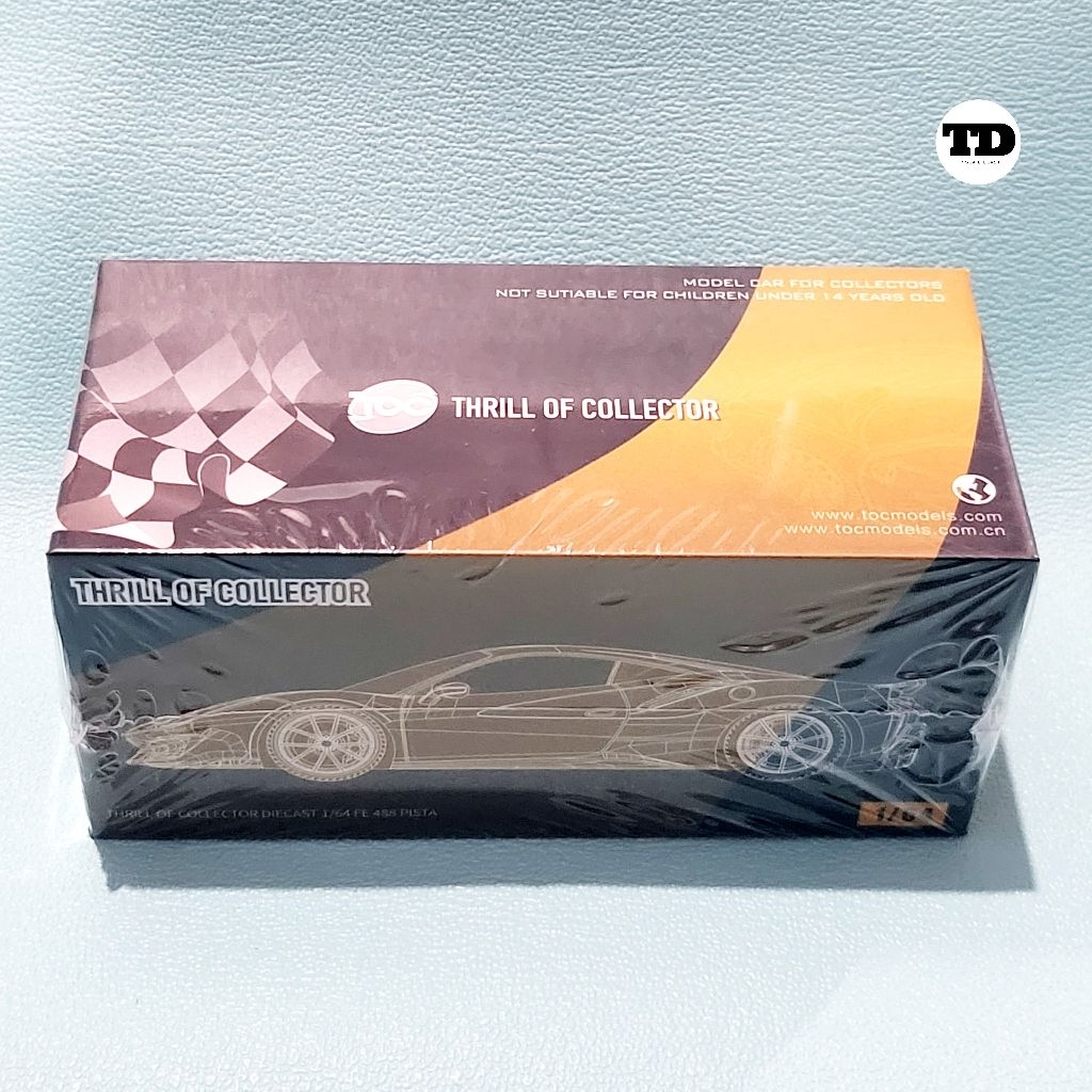 Diecast 1:64 TOC 488 Pista Rosso Fuoco