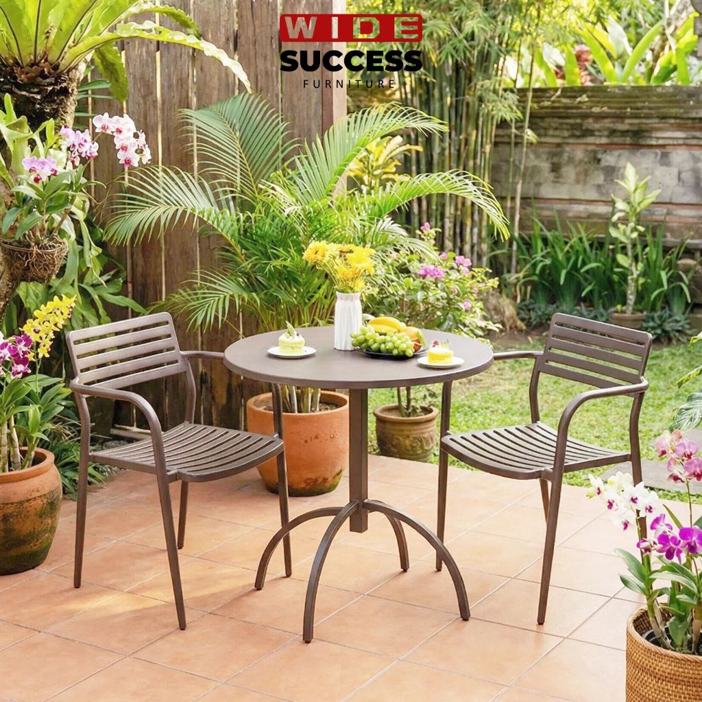 [set 1 Meja +2 Kursi] Full besi/ Meja kursi/ balkon taman/teras/ furniture/ Outdoor/ Cafe/Kursi Tamu