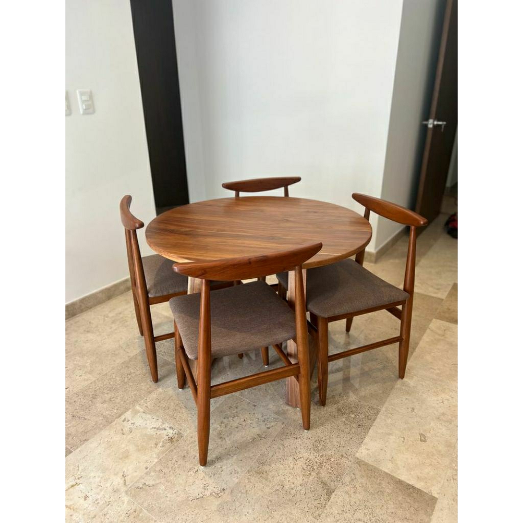 set meja makan minimalis set meja makan kayu jati solid