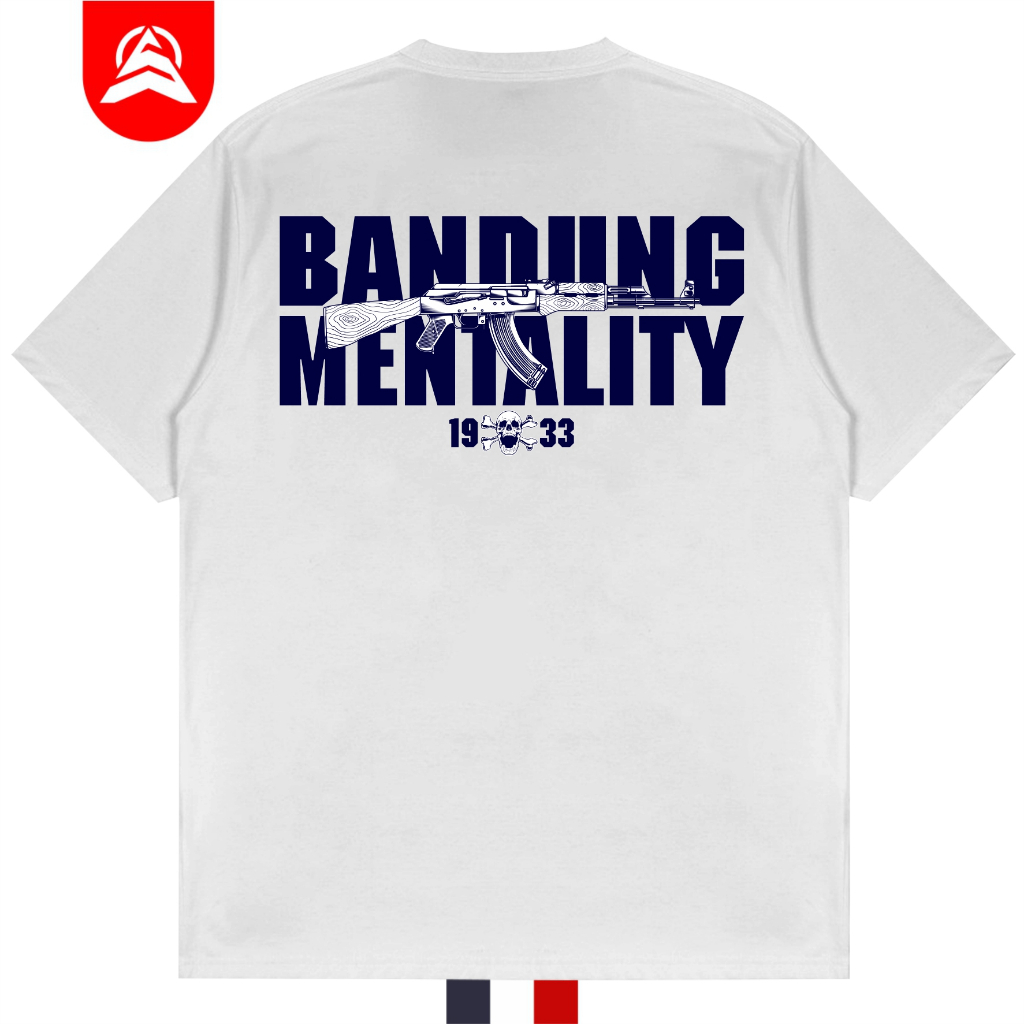 Silversand T-shirt Bandung Mentality Casual Kaos Baju Pria Dewasa Unisex Katun Combed 24s Tebal Nyam