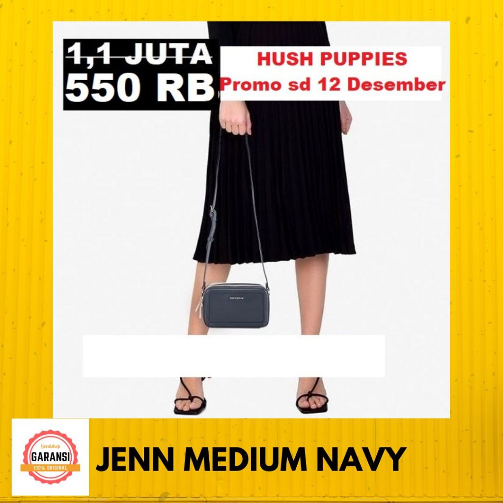 Tas selempang wanita sale HUSH PUPPIES JENN sling bag 100% original