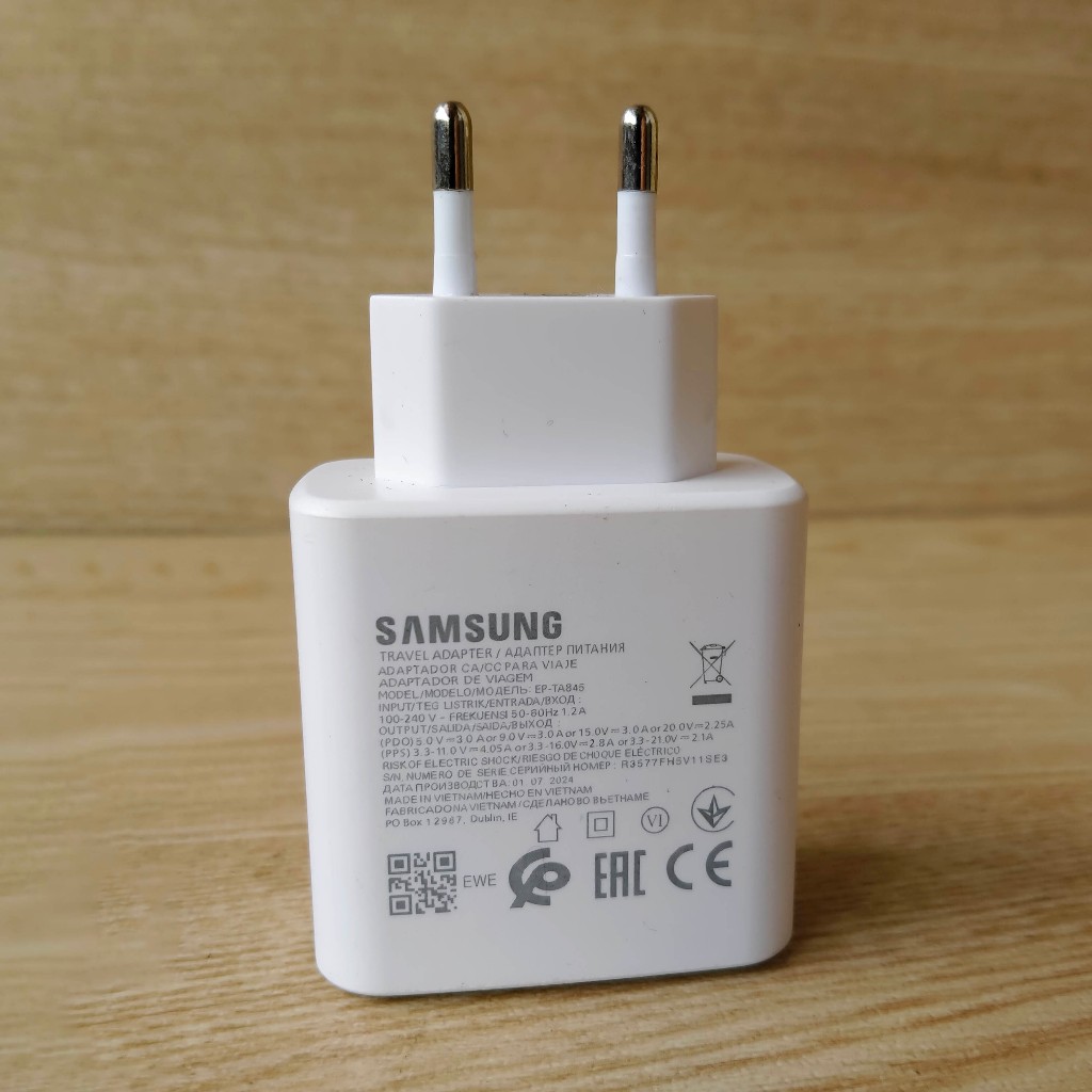 Charger Samsung Original 45W Super Fast Charging EP-TA845 USB-C Type C