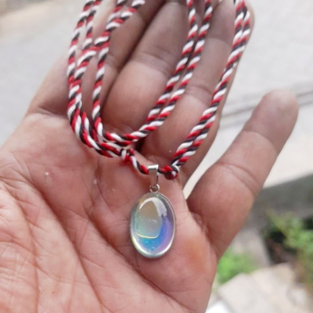 kalung talitridatu batu akik kalimaya pelangi india